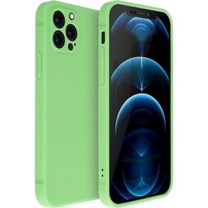 iPhone 13 Pro Max Case Matte Silicone Stain Resistant Cover Matcha Green